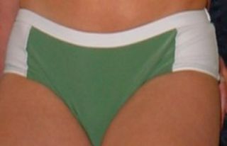 Bademoden Brasil Bikini Unterteil Hotpants 70er Oliv