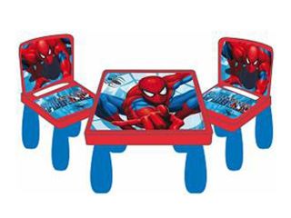 SPIDERMAN Kindersitzgruppe robust Kindertisch mit Stuehle Kindermoebel