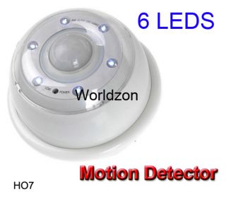 Infrared Motion Detector 6 LED Light Lamp Wireless HO7