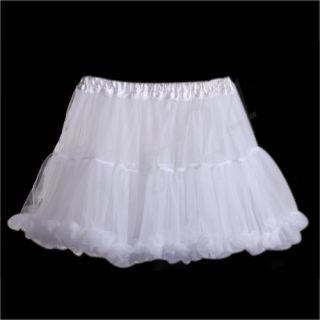 13 Kostüm Weiß Petticoat Unterrock Halbrock Rock 2 Lagig