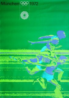 Olympische Spiele 1972 Muenchen Motiv Sprint DIN A0 Otl Aicher