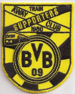 Borussia BVB 09 Fan Aufnaeher Train Supporters Away Club 1980 Dortmund