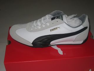 Puma 76 Runner Herren Sneaker weiß grau schwarz Leder Gr. 40   44 NEU