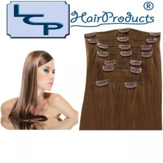 Clip In Extensions 100% Kanekalon Haarverlängerungsset 50 cm Farbe #8