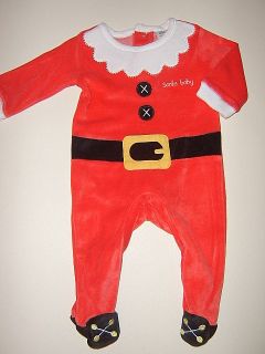 Baby Weihnachtsmann Santa Strampler Nikolaus Kostüm 74 80 NEU