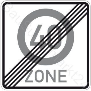 ORIGINAL Verkehrszeichen ENDE 40 ZONE Verkehrschild für den 50