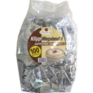 Klipp Kaffeepads Megabeutel Dark, 100 Pads Lebensmittel