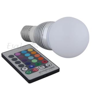 E27/E14 RGB LED Spot Globus Strahler Lampe Leuchte Birne 3W mit 16