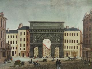 PARIS FRANKREICH 3x KOL. KUPFERSTICH ANSICHT TESSIER 1830 C92