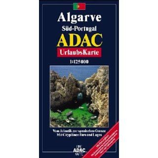 ADAC UrlaubsKarte Algarve, Portugal Süd 1  125 000 Mit Cityplänen