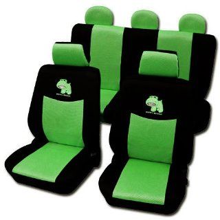 Sitzbezüge Set Schonbezüge Hippo grün Design 23 Auto