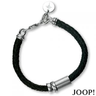 JOOP Armband   REBEL   mit schwarzem Lederband