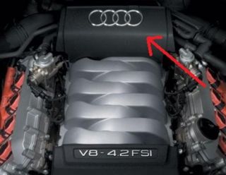 Audi Q7 4.2 FSI V8 Echt Carbon Motor Abdeckung NEU