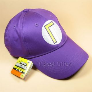 Super Mario Bros Anime Cosplay Baseball Hat Waluigi Cap