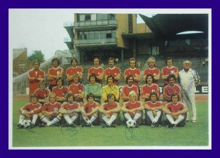 NDK 201 Hannover 96, 1975/76, Mannschaftsfoto vom original Autogramm
