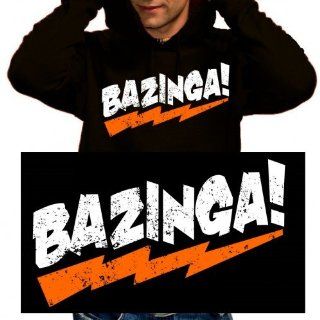 BAZINGA Vintage weiss/orange Sheldon Sweatshirt mit Kapuze HOODIE XS
