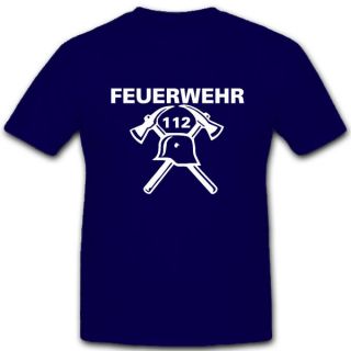 Freiwillige Feuerwehr  112 Wappen T Shirt *3723