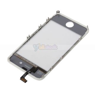 Touch Screen Digitizer Glass With Bracket For iPhone 4 4G GSM WHITE