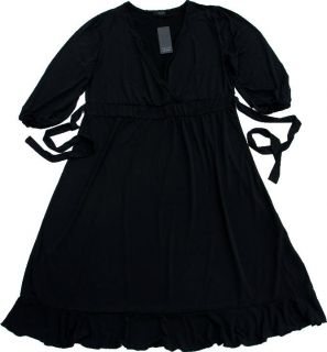 Kleid mit Rüschen schwarz Gr. 46+48+52+54