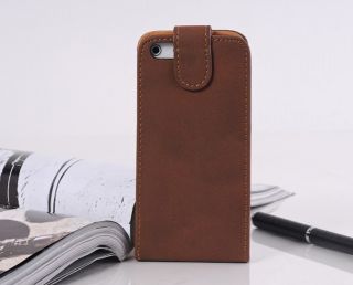 Leder Tasche für iPhone 5 Handytasche Case Hülle Cover Etui