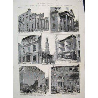 Erdbeben 1886 South Carolina Ruiniert Charleston Skizze 