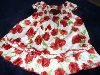 Zauberhaftes Rosen Sommer Kleid Gr. 122/128