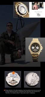 NEU AK Luxus Militär Edelstahl Herrenuhr Automatik Uhren Datum Woche