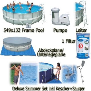 INTEX Pool Frame 549x132cm Komplettset swimmingpool