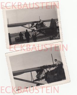 beschädigtes Flugzeug Aufklärer Kennung Henschel HS 126 H06