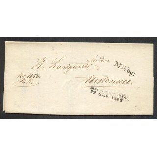 Vorphila 1842 REGENSBURG nach Abgang der Post Hülle (24550 