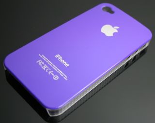 iPhone 4 4G Hülle Hart Cover Tasche Case Schale lila