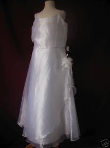 Samantha   schickes weißes Kommunion Kleid Organza 146
