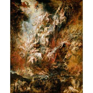 Keilrahmenbild (80 x 102, Rubens) von Der Höllensturz der Verdammten