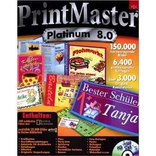 PrintMaster Platinum 8.0. 10 CD  ROM für Windows 95/98 