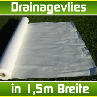 DRAINAGEVLIES 125g in 1,5m Br. Filter Drainage Unkrautvlies kies