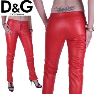 Dolce & Gabbana D&G Sexy Lederhose Rot Gr. 36 #154