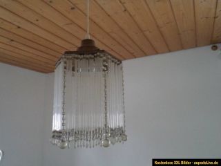 Deckenlampe Lüster Kronleuchter ca. 1900 Messing Glas Gründerzeit