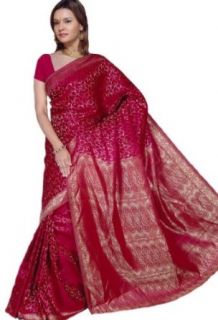 Bollywood Sari Kleid Bordeaux CA101 Bekleidung