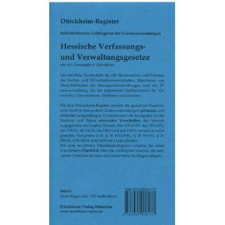 Hessische Verfassungs  und Verwaltungsgesetze 102 selbstklebende