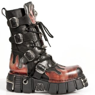 NEW ROCK Stiefel Schuhe Flammen Gothic/ Metal Boots 163