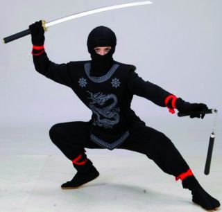 Ninja Dragon Samurai Kaempfer China Japan Spion Kostuem Kinder Gr 158