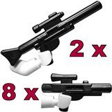 LEGO Star Wars Gewehr Waffen Waffenset 10er Set 4 kurze + 2 lange