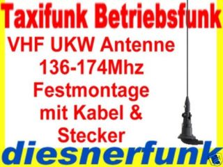 UKW VHF BETRIEBSFUNK TAXIFUNK ANTENNE 136 174 MHz MOUNT