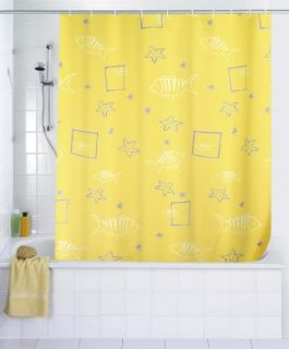 WENKO Duschvorhang Textil 180 x 200 inkl. Duschvorhangringe Dusche