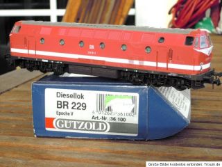 Guetzold 36100 Diesellok BR 229 181 3 orientrot DR Ep 4 5 DSS OVP BW