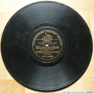 Alte Schellackplatte Grammophone Concert Record