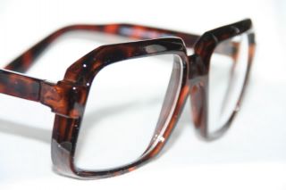 80er Jahre Nerd Brille dicker Streber Rahmen Hornbrille braun Klarglas