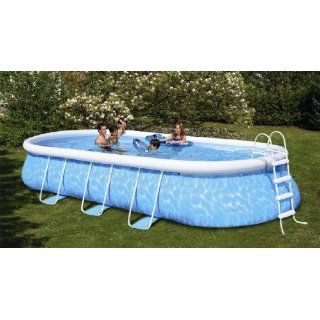 Quick Pool Set Manhattan, 732 x 366 x 122 cm, blau Garten