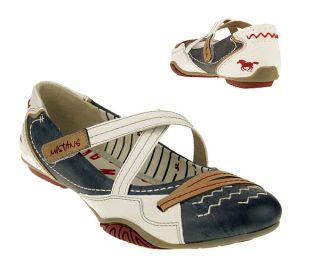 MUSTANG Schuhe Damen Ballerinas *Arktik* Klettverschluss Gr.40