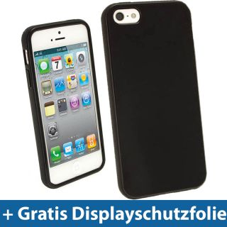 Schwarz Glänzend Gel Case für Neu Apple iPhone 5 4G LTE Tasche Etui